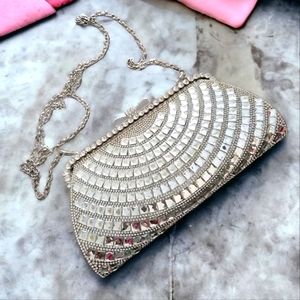 Lulu Townsend Vintage Silver Clutch
